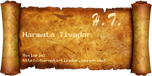 Harmata Tivadar névjegykártya